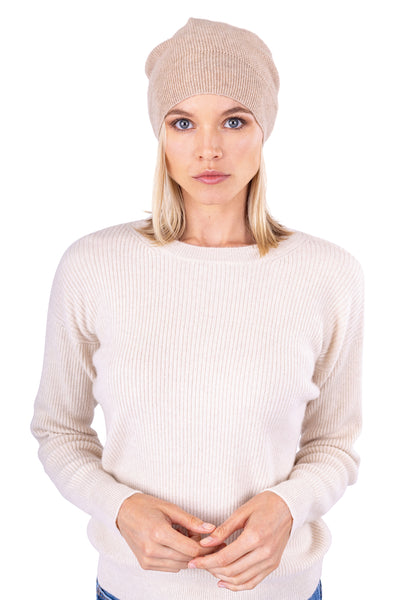 Load image into Gallery viewer, Cashmere Beanie – Fashionable Oversized Slouchy Beanie Hat for Women Made From 100% Cashmere