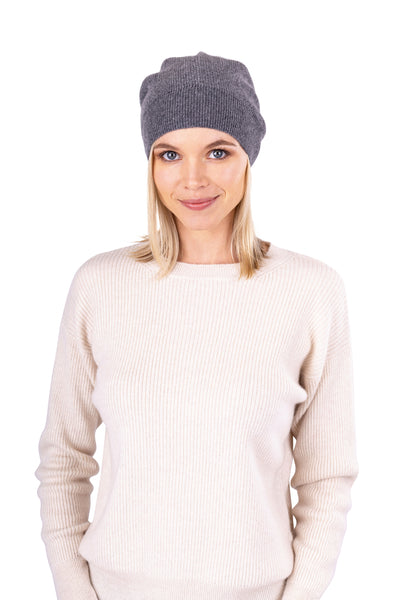 Load image into Gallery viewer, Cashmere Beanie – Fashionable Oversized Slouchy Beanie Hat for Women Made From 100% Cashmere