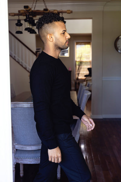 Load image into Gallery viewer, Men’s Crewneck Pullover Sweater – Fashionable, Comfortable Sweater for Men Made From 100% Cashmere