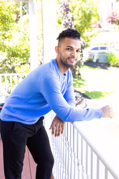 Load image into Gallery viewer, Men’s Crewneck Pullover Sweater – Fashionable, Comfortable Sweater for Men Made From 100% Cashmere