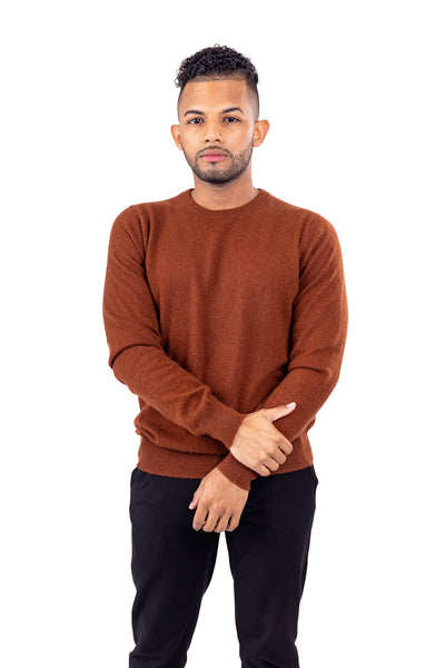 Load image into Gallery viewer, Men’s Crewneck Pullover Sweater – Fashionable, Comfortable Sweater for Men Made From 100% Cashmere