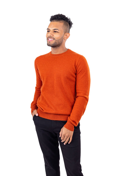 Load image into Gallery viewer, Men’s Crewneck Pullover Sweater – Fashionable, Comfortable Sweater for Men Made From 100% Cashmere