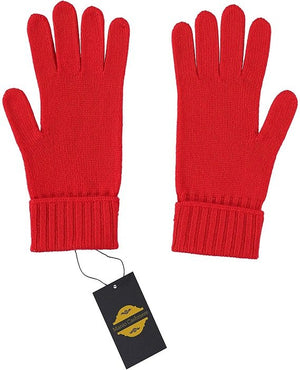 Cashmere Knitted Gloves With Ribbed Cuffed For Women