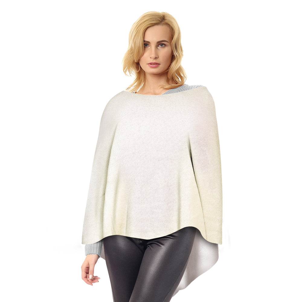 Cashmere Knitted Poncho By Velanio Cashmere - 100% Mongolian Cashmere Dress Topper For Women Wrap [Gift Box]