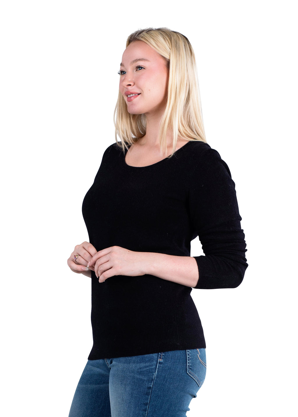 Crewneck Sweater for Women | Lightweight Long Sleeve Pullover Sweaters Made from 100% Cashmere