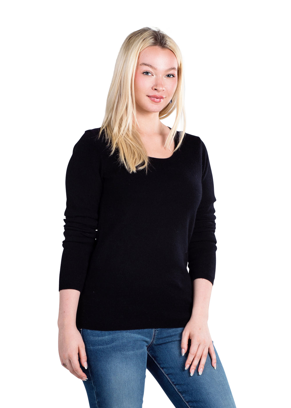 Crewneck Sweater for Women | Lightweight Long Sleeve Pullover Sweaters Made from 100% Cashmere