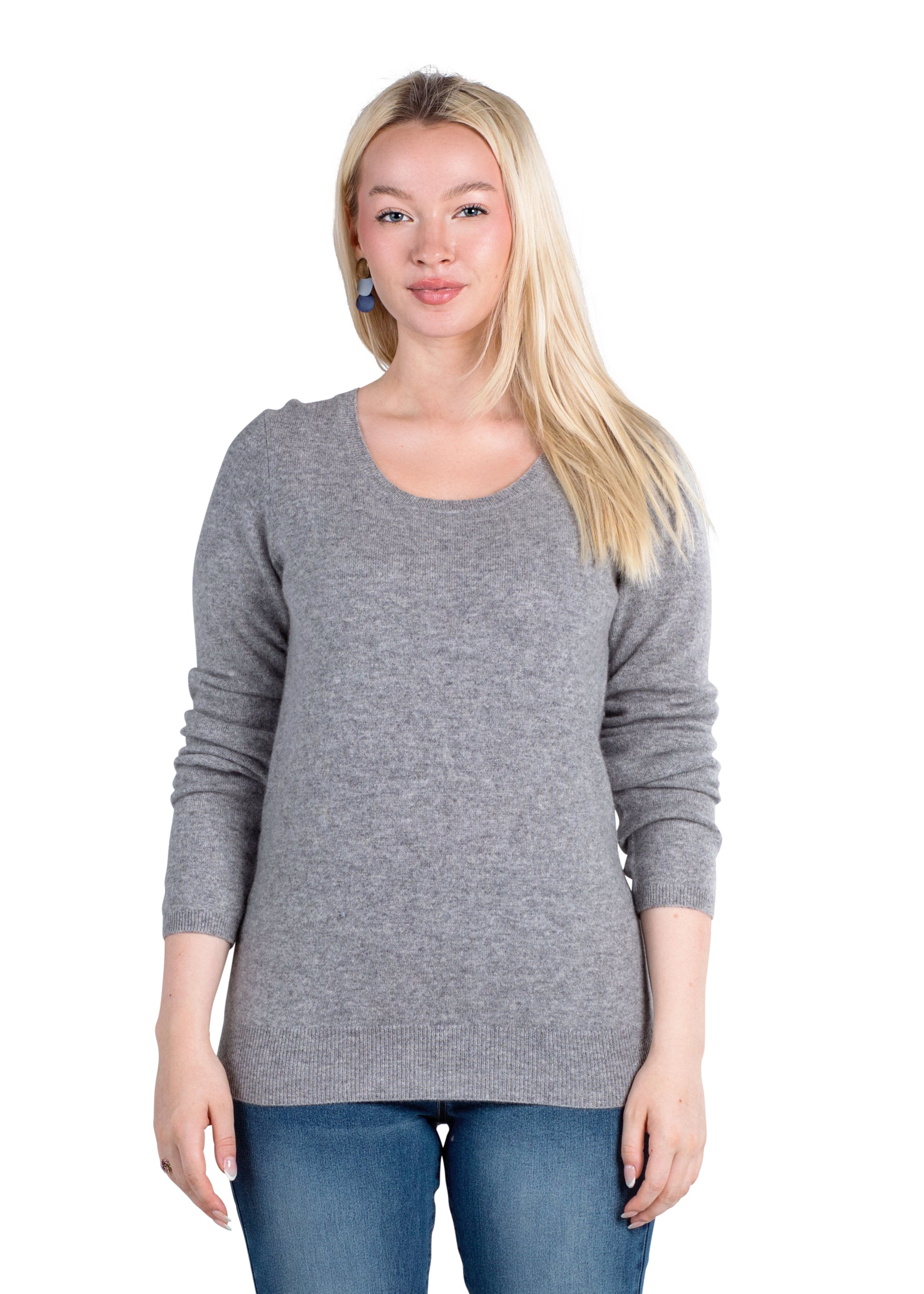 Crewneck Sweater for Women | Lightweight Long Sleeve Pullover Sweaters Made from 100% Cashmere
