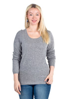 Crewneck Sweater for Women | Lightweight Long Sleeve Pullover Sweaters Made from 100% Cashmere