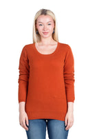 Crewneck Sweater for Women | Lightweight Long Sleeve Pullover Sweaters Made from 100% Cashmere