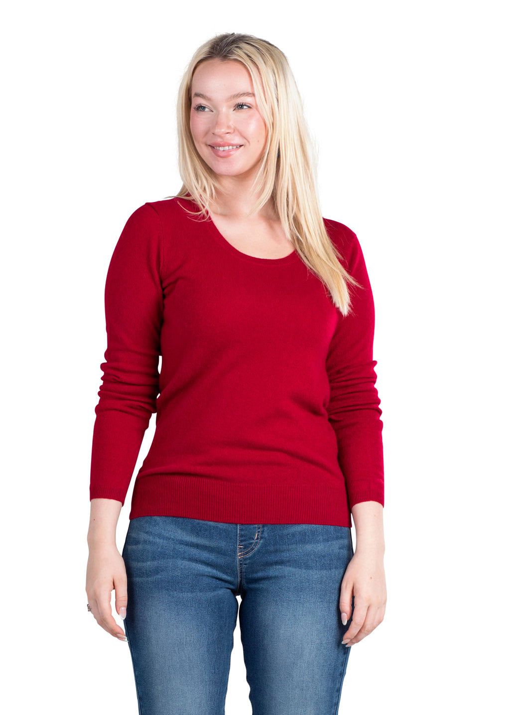 Crewneck Sweater for Women | Lightweight Long Sleeve Pullover Sweaters Made from 100% Cashmere