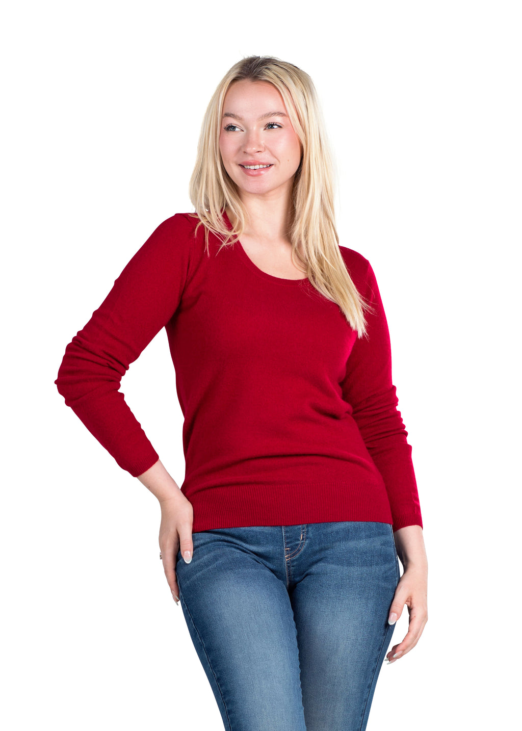 Crewneck Sweater for Women | Lightweight Long Sleeve Pullover Sweaters Made from 100% Cashmere