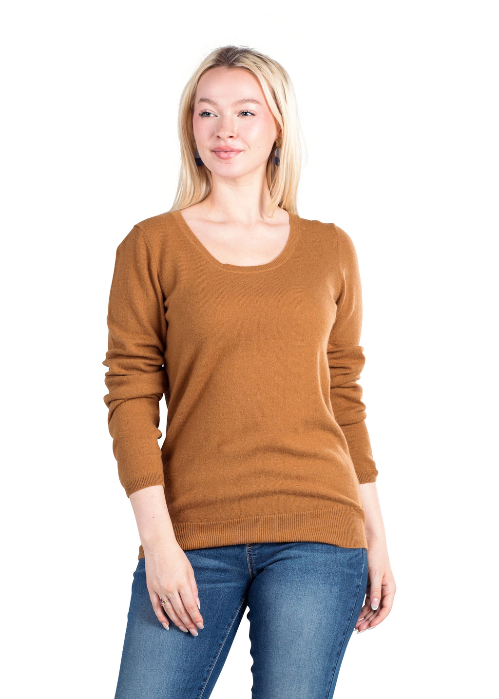 Crewneck Sweater for Women | Lightweight Long Sleeve Pullover Sweaters Made from 100% Cashmere