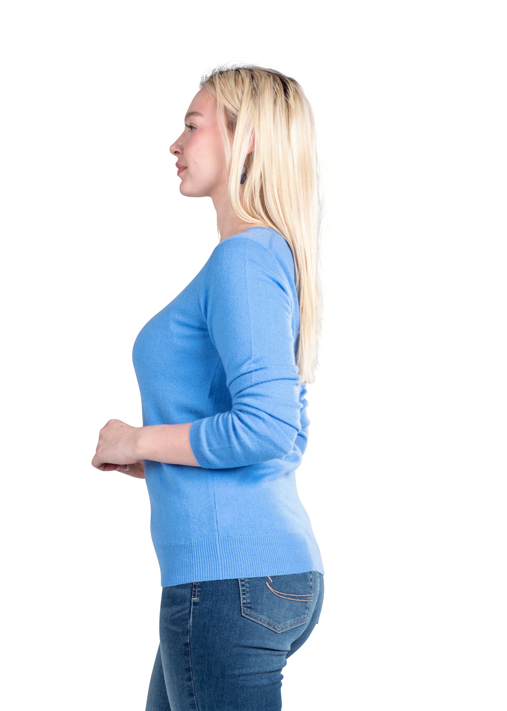 Crewneck Sweater for Women | Lightweight Long Sleeve Pullover Sweaters Made from 100% Cashmere