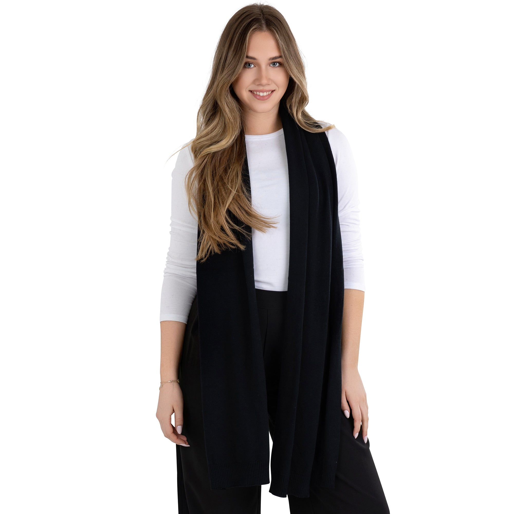 100% Cotton Wrap – Lightweight Soft Knit Shawl Wraps for Women