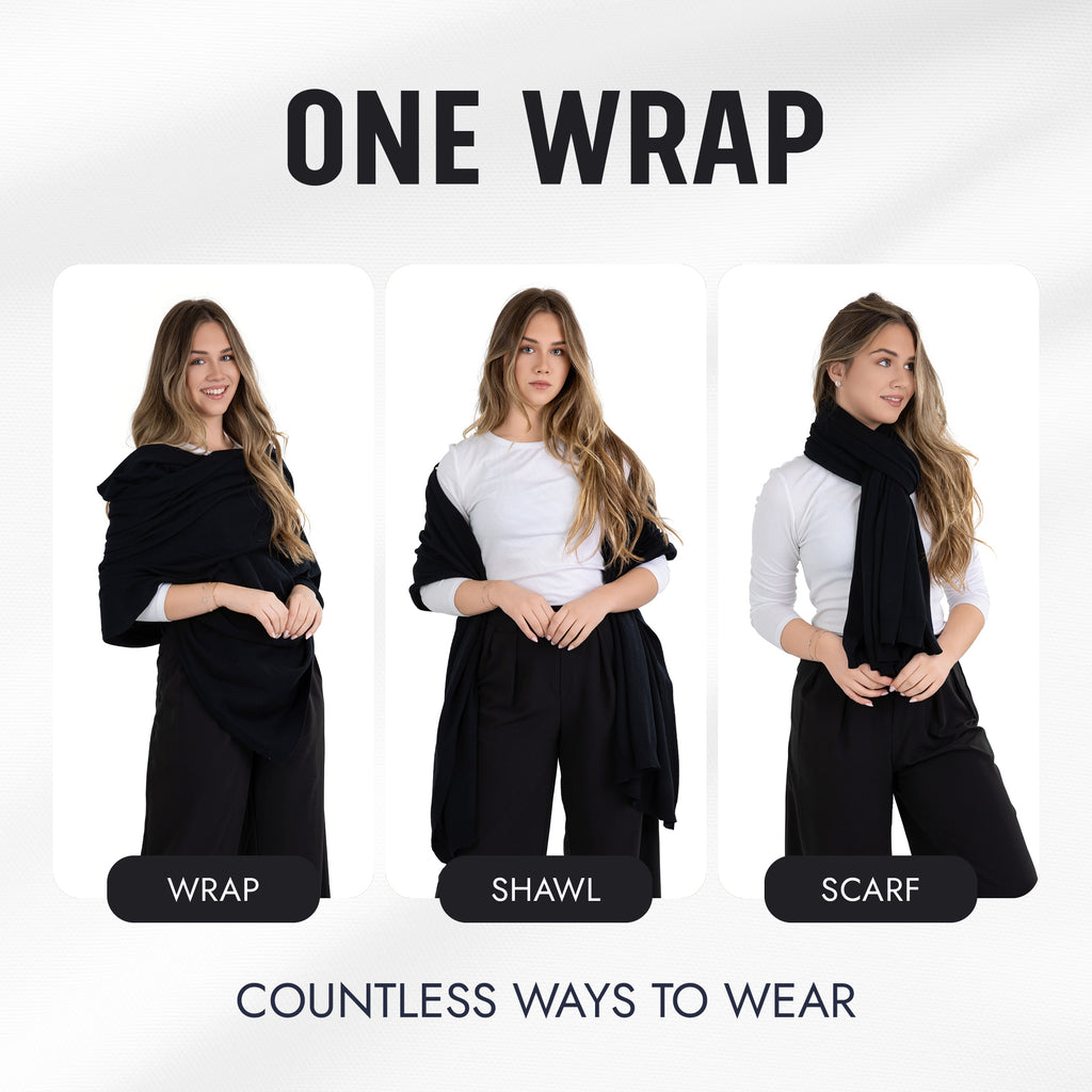 100% Cotton Wrap – Lightweight Soft Knit Shawl Wraps for Women