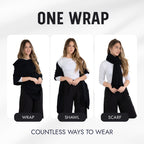 100% Cotton Wrap – Lightweight Soft Knit Shawl Wraps for Women