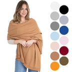 100% Cotton Wrap – Lightweight Soft Knit Shawl Wraps for Women