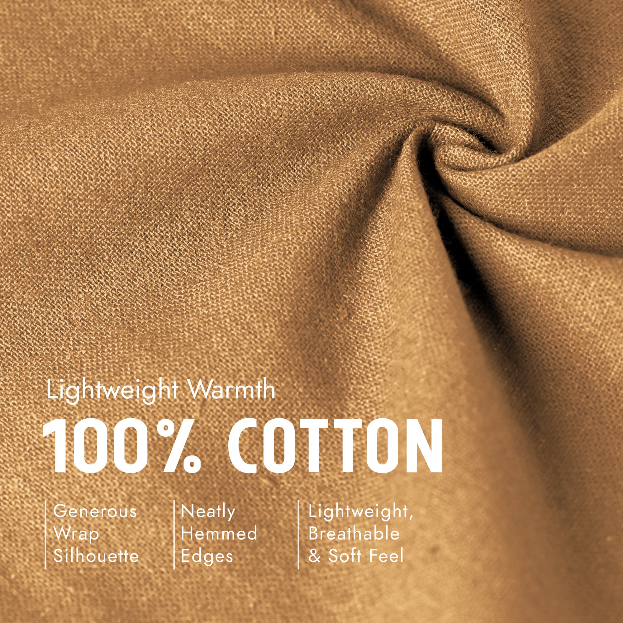 100% Cotton Wrap – Lightweight Soft Knit Shawl Wraps for Women