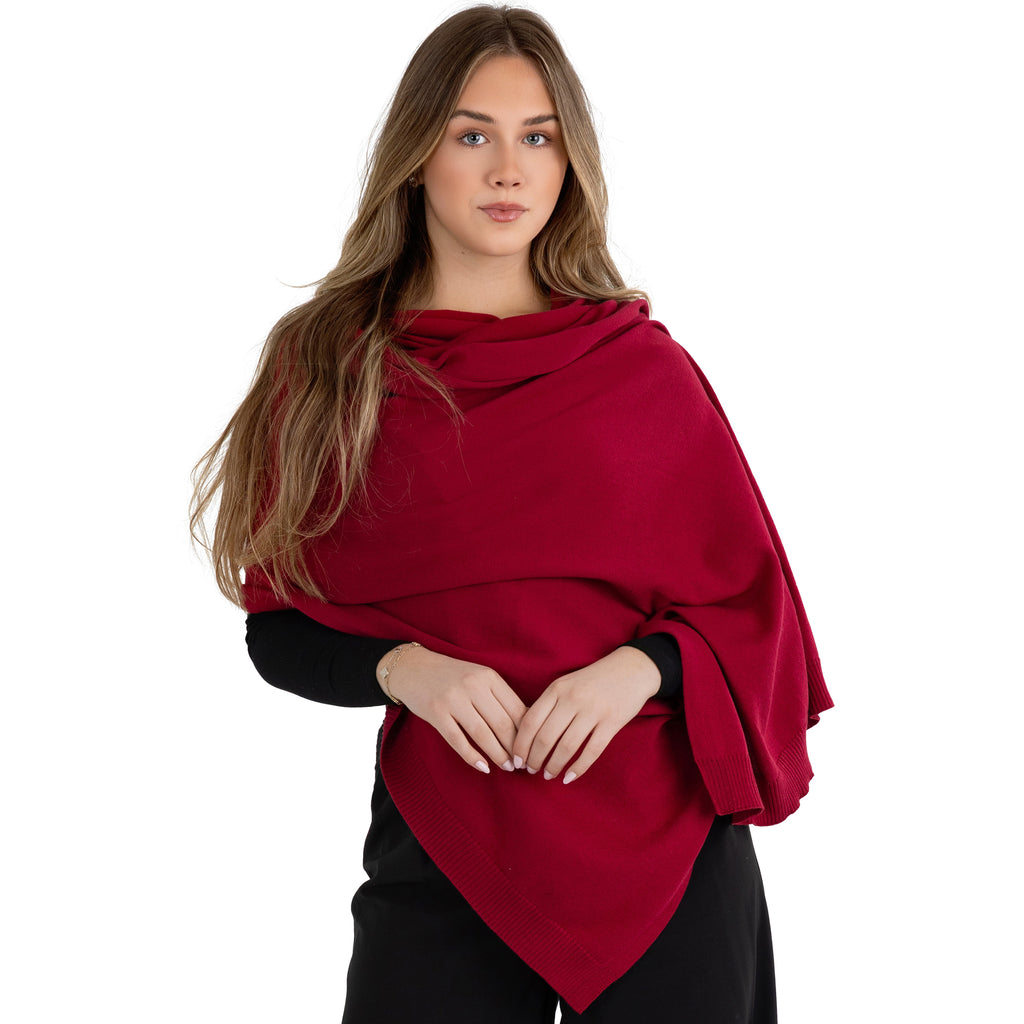 100% Cotton Wrap – Lightweight Soft Knit Shawl Wraps for Women