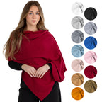 100% Cotton Wrap – Lightweight Soft Knit Shawl Wraps for Women