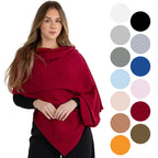 100% Cotton Wrap – Lightweight Soft Knit Shawl Wraps for Women