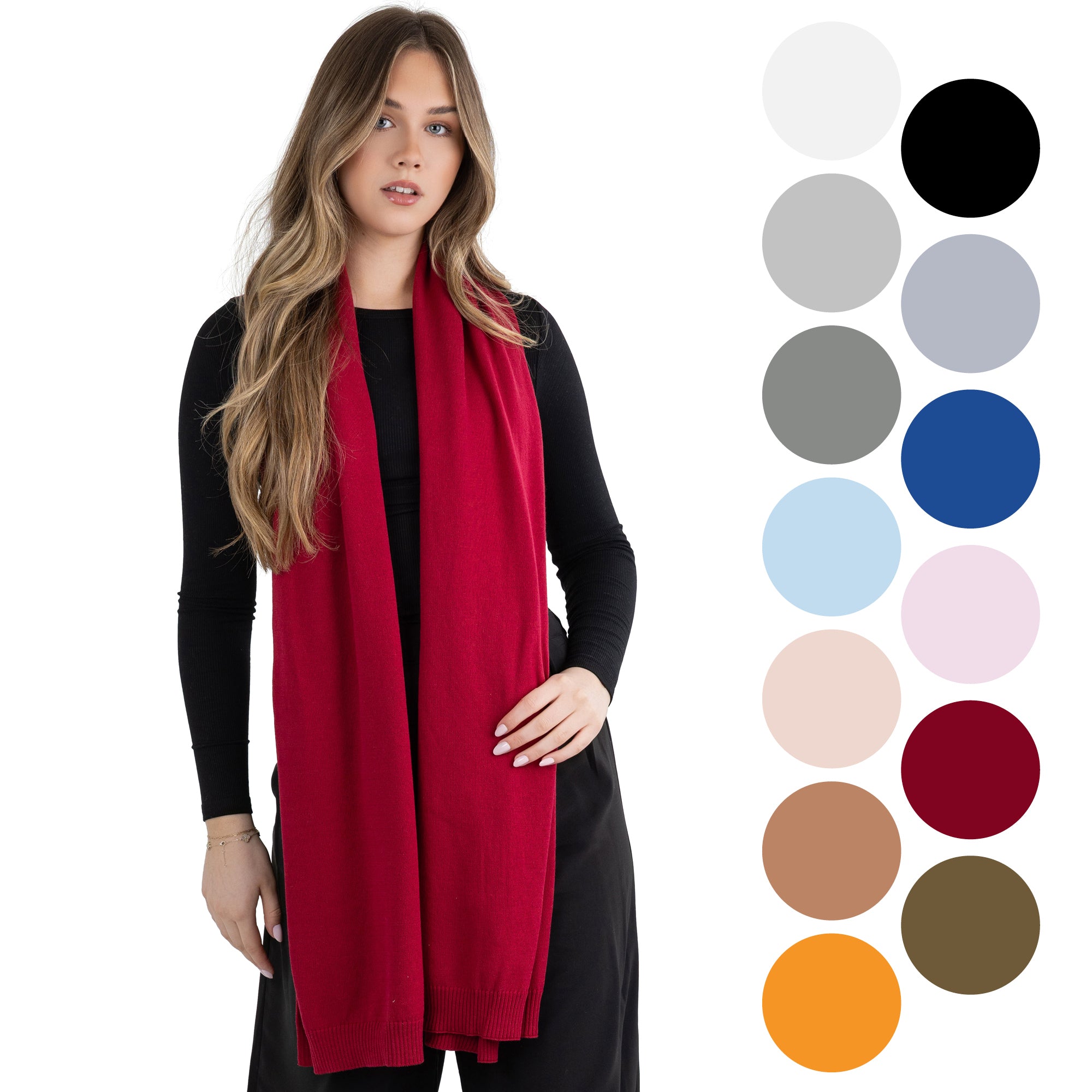 100% Cotton Wrap – Lightweight Soft Knit Shawl Wraps for Women