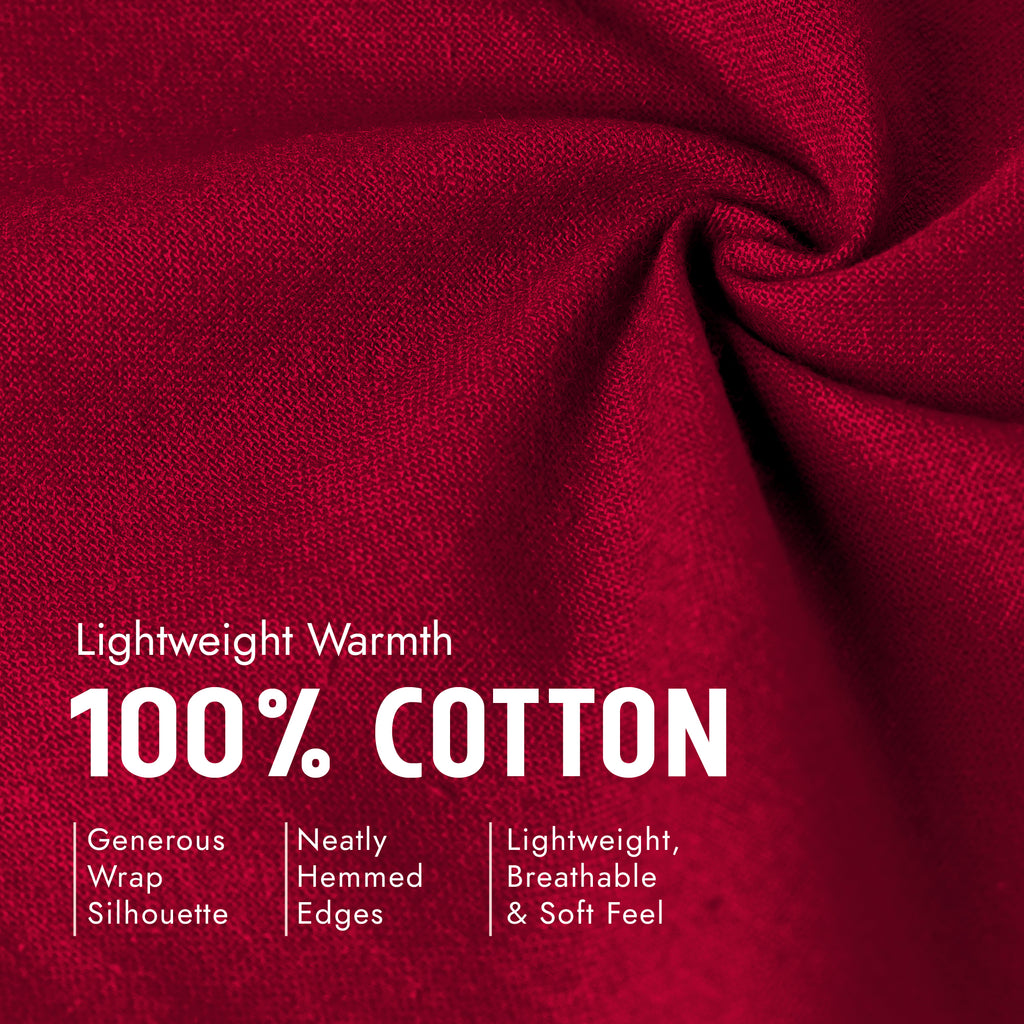 100% Cotton Wrap – Lightweight Soft Knit Shawl Wraps for Women