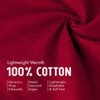 100% Cotton Wrap – Lightweight Soft Knit Shawl Wraps for Women