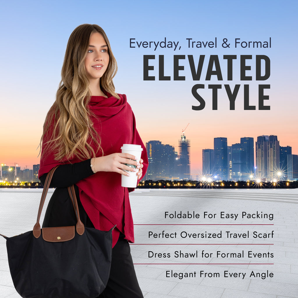 100% Cotton Wrap – Lightweight Soft Knit Shawl Wraps for Women