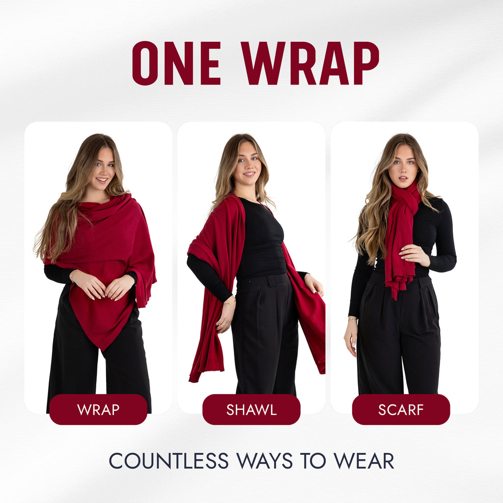 100% Cotton Wrap – Lightweight Soft Knit Shawl Wraps for Women