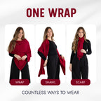100% Cotton Wrap – Lightweight Soft Knit Shawl Wraps for Women