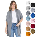 100% Cotton Wrap – Lightweight Soft Knit Shawl Wraps for Women