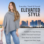 100% Cotton Wrap – Lightweight Soft Knit Shawl Wraps for Women