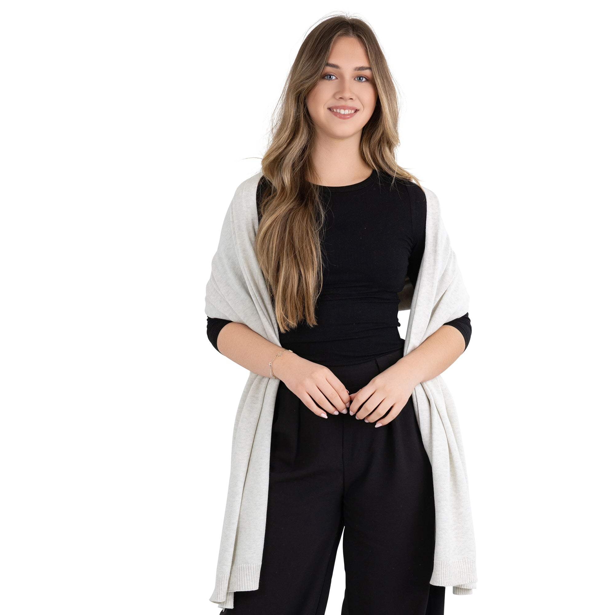100% Cotton Wrap – Lightweight Soft Knit Shawl Wraps for Women