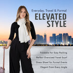 100% Cotton Wrap – Lightweight Soft Knit Shawl Wraps for Women