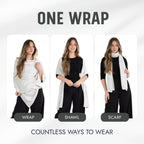 100% Cotton Wrap – Lightweight Soft Knit Shawl Wraps for Women