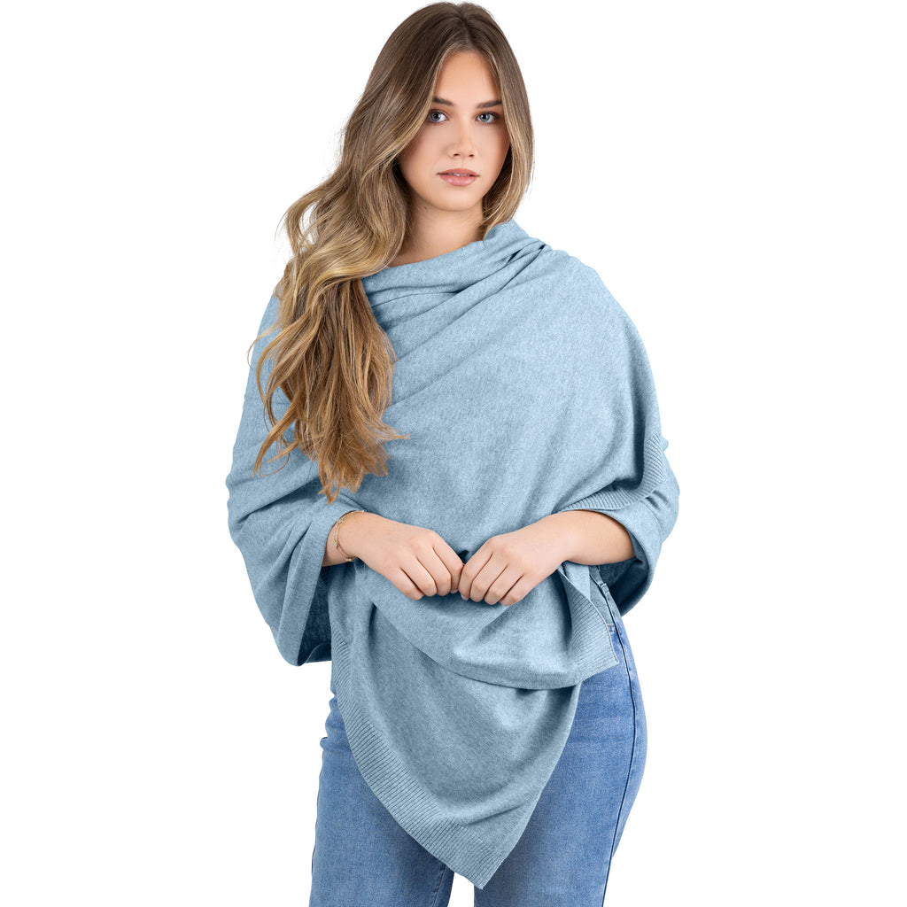 100% Cotton Wrap – Lightweight Soft Knit Shawl Wraps for Women