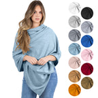100% Cotton Wrap – Lightweight Soft Knit Shawl Wraps for Women