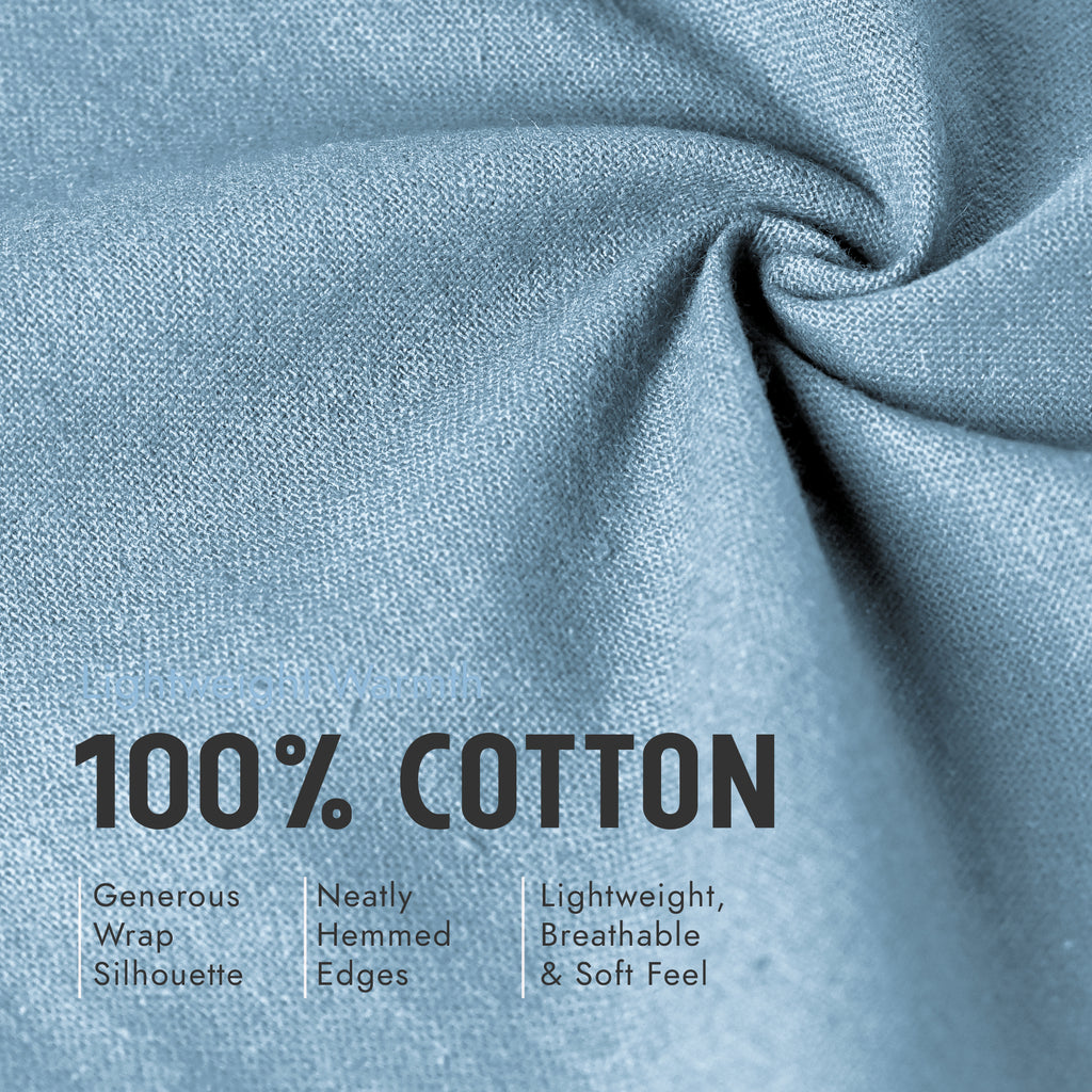 100% Cotton Wrap – Lightweight Soft Knit Shawl Wraps for Women