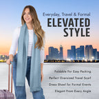 100% Cotton Wrap – Lightweight Soft Knit Shawl Wraps for Women