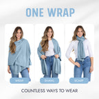 100% Cotton Wrap – Lightweight Soft Knit Shawl Wraps for Women