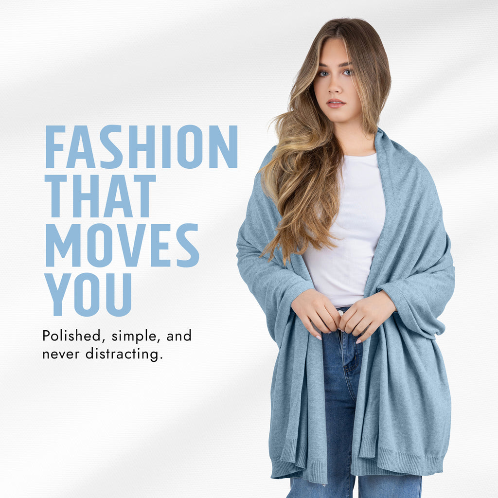 100% Cotton Wrap – Lightweight Soft Knit Shawl Wraps for Women