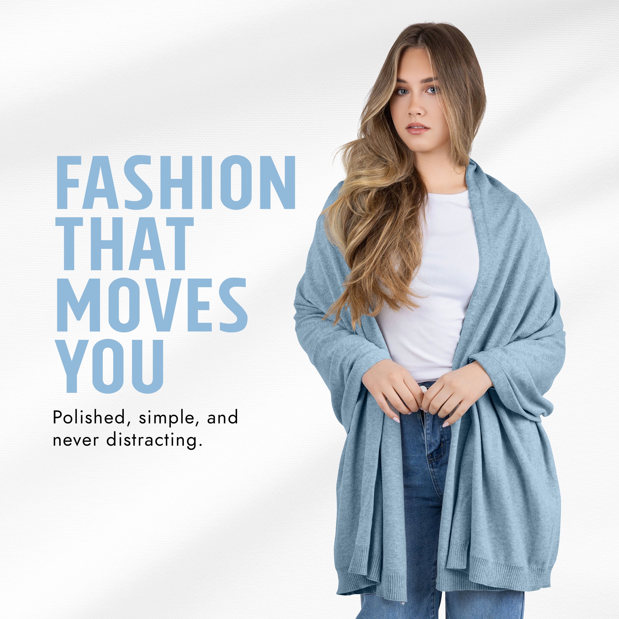 100% Cotton Wrap – Lightweight Soft Knit Shawl Wraps for Women