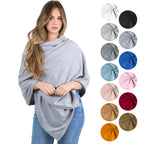 100% Cotton Wrap – Lightweight Soft Knit Shawl Wraps for Women