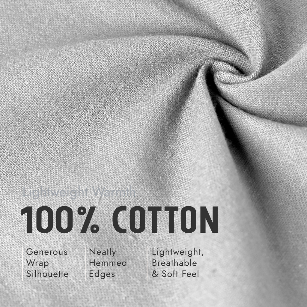 100% Cotton Wrap – Lightweight Soft Knit Shawl Wraps for Women