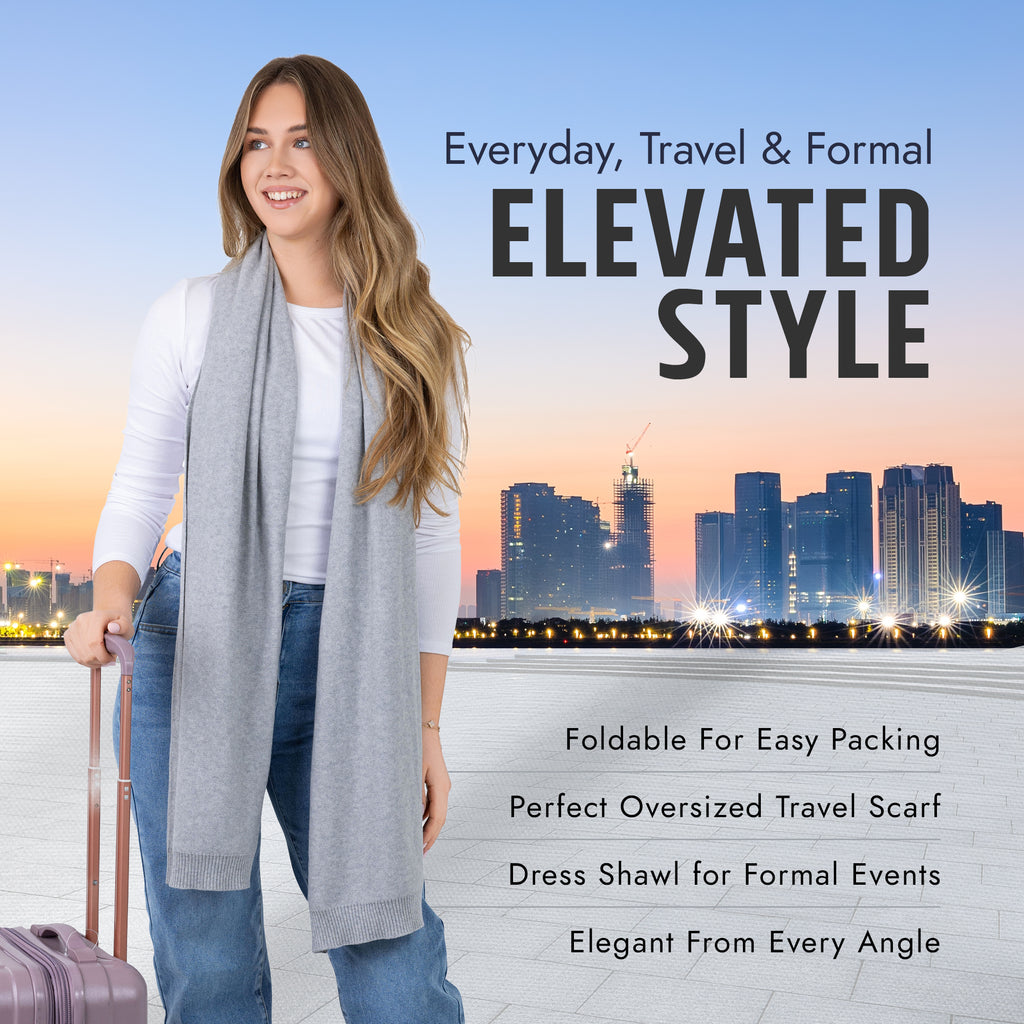 100% Cotton Wrap – Lightweight Soft Knit Shawl Wraps for Women
