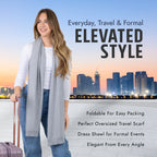 100% Cotton Wrap – Lightweight Soft Knit Shawl Wraps for Women