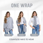 100% Cotton Wrap – Lightweight Soft Knit Shawl Wraps for Women
