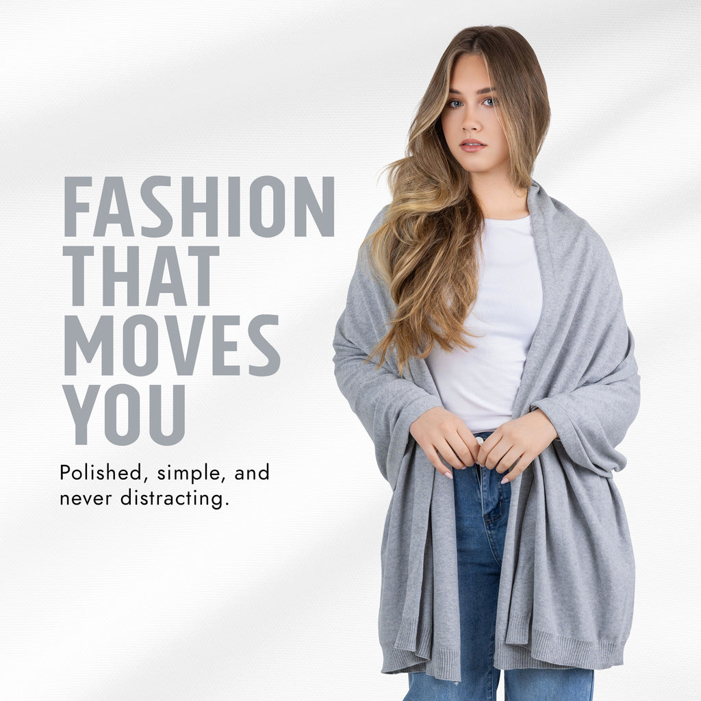 100% Cotton Wrap – Lightweight Soft Knit Shawl Wraps for Women