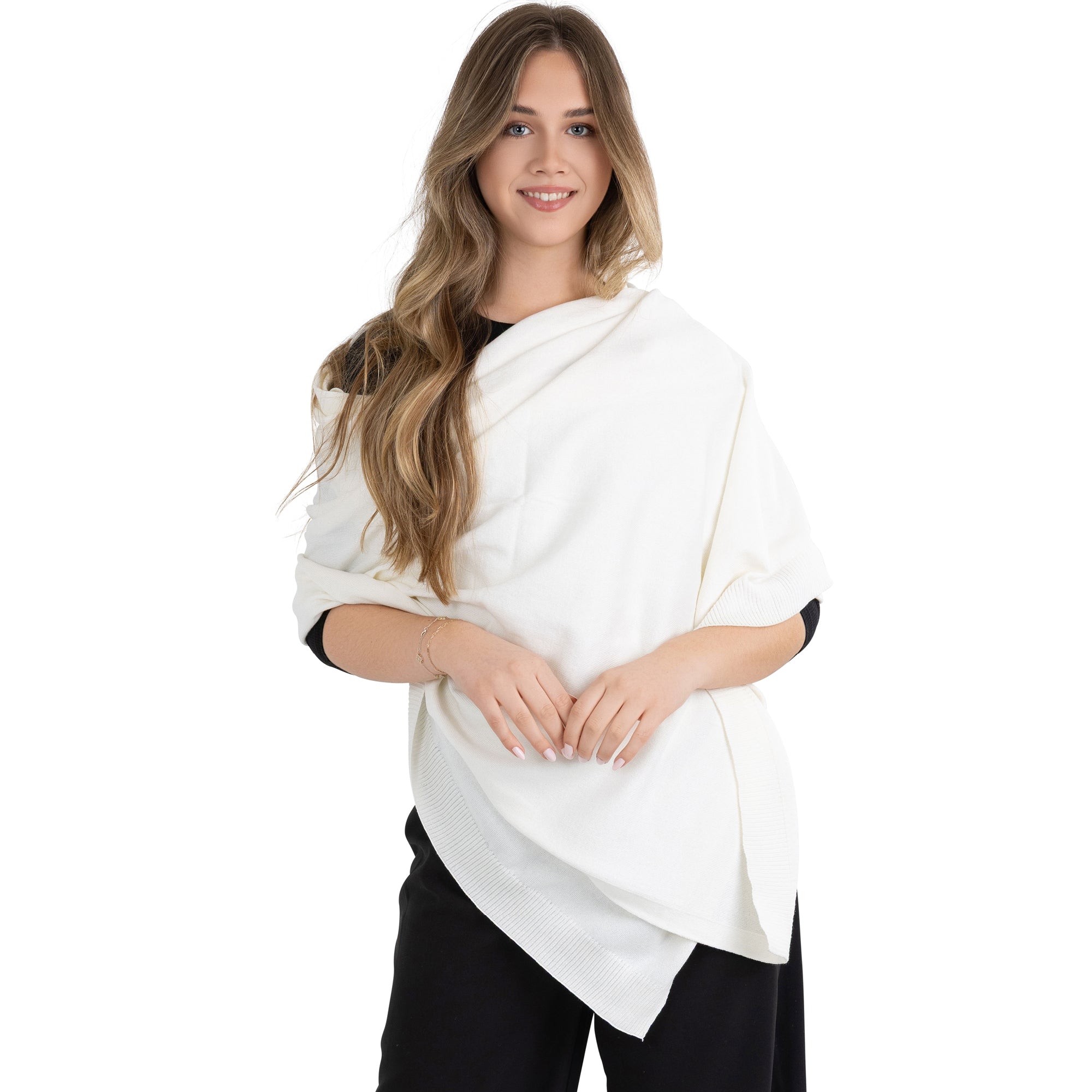 100% Cotton Wrap – Lightweight Soft Knit Shawl Wraps for Women